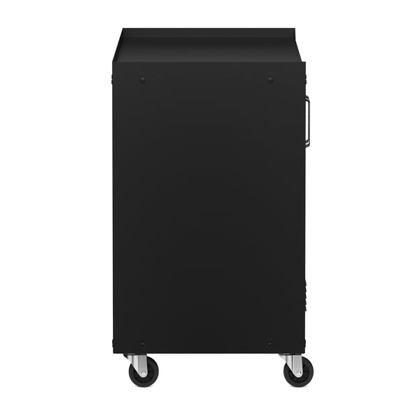 Aktenschrank MAKSIMUS 2 Türen 77 x 80 cm anthrazit/schwarz