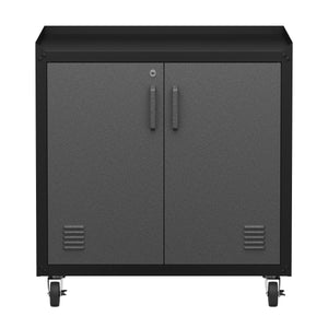 Aktenschrank MAKSIMUS 2 Türen 77 x 80 cm anthrazit/schwarz