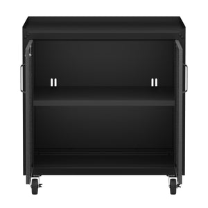 Aktenschrank MAKSIMUS 2 Türen 77 x 80 cm anthrazit/schwarz