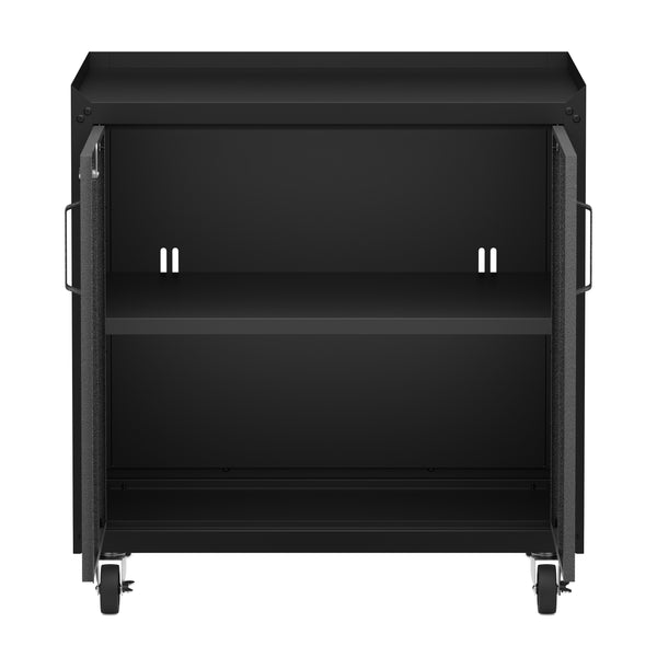 Aktenschrank MAKSIMUS 2 Türen 77 x 80 cm anthrazit/schwarz