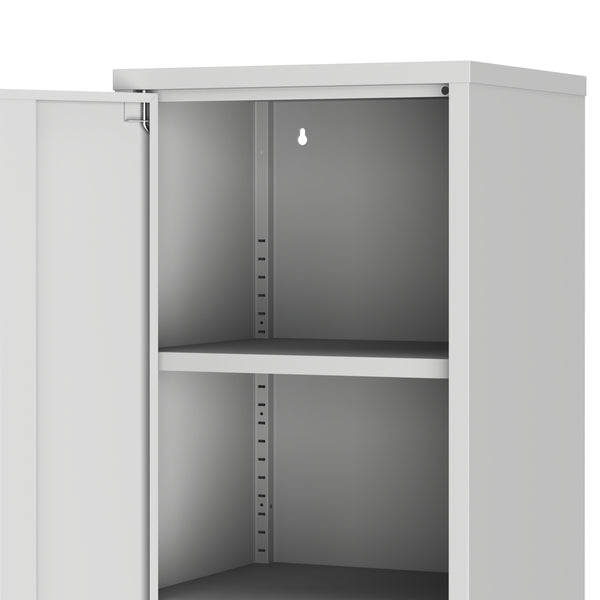 Aktenschrank mit 2 Böden YUKON 40 x 88 cm grau