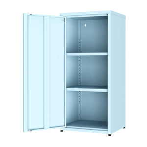 Aktenschrank mit 2 Böden YUKON 40 x 88 cm hellblau