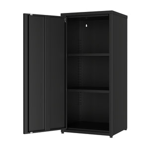 Aktenschrank mit 2 Böden YUKON 40 x 88 cm schwarz