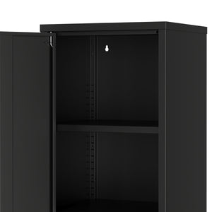 Aktenschrank mit 2 Böden YUKON 40 x 88 cm schwarz