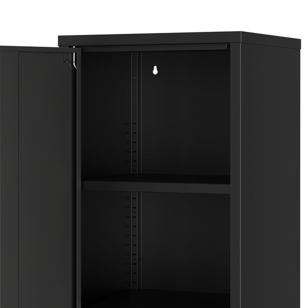 Aktenschrank mit 2 Böden YUKON 40 x 88 cm schwarz