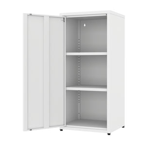 Aktenschrank mit 2 Böden YUKON 40 x 88 cm weiss