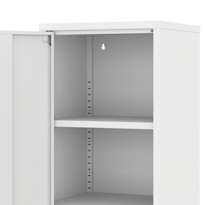 Aktenschrank mit 2 Böden YUKON 40 x 88 cm weiss