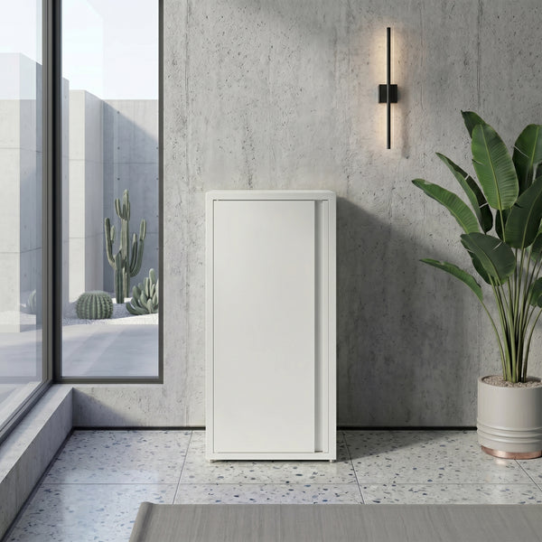 Aktenschrank mit 2 Böden YUKON 40 x 88 cm weiss