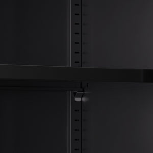 Aktenschrank mit 3 Böden 80 x 100 cm schwarz