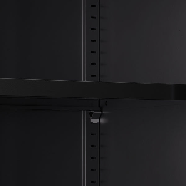 Aktenschrank mit 3 Böden 80 x 100 cm schwarz