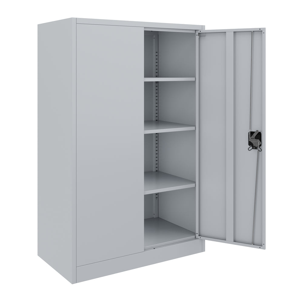 Aktenschrank mit 4 Böden grau