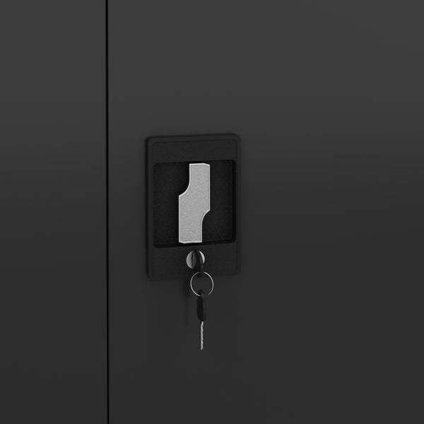 Classeur à 3 étagères, noir