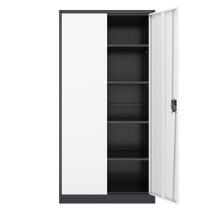 Classeur à 5 étagères, blanc/anthracite