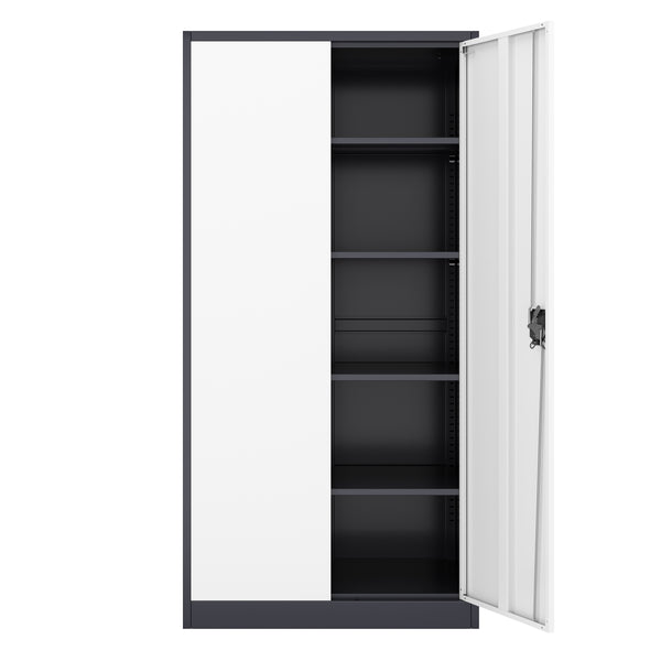 Classeur à 5 étagères, blanc/anthracite