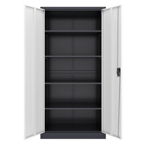 Classeur à 5 étagères, blanc/anthracite