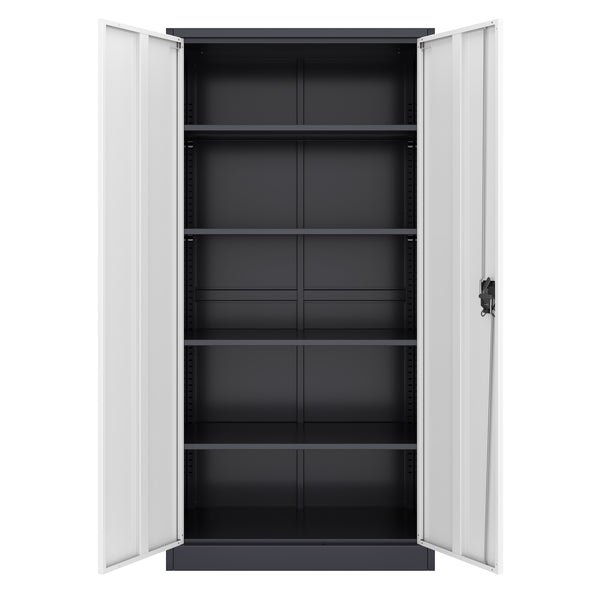 Classeur à 5 étagères, blanc/anthracite