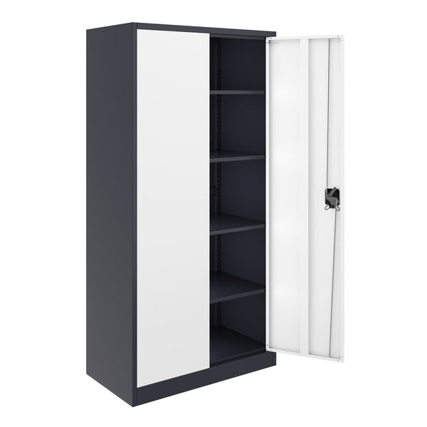 Classeur à 5 étagères, blanc/anthracite
