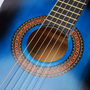 Akustische Gitarre blau