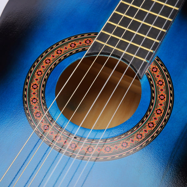 Akustische Gitarre blau