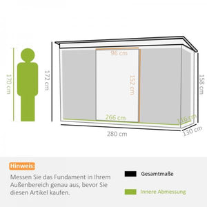 Gerätehaus Gartenhaus Geräteschuppen Dunkelgrün