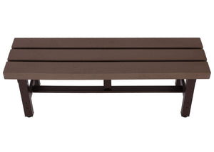 Alu Gartenbank wetterfest WPC 120cm braun Outdoor