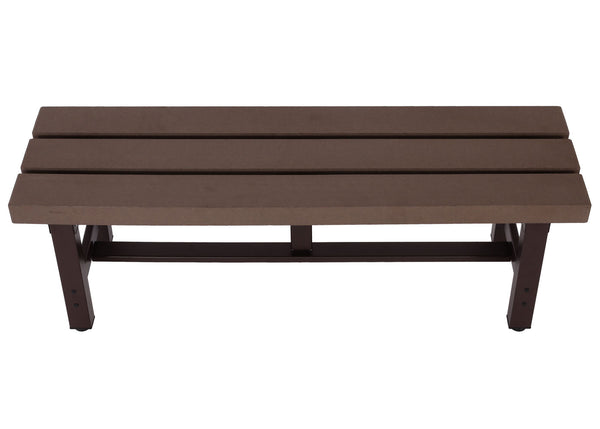 Alu Gartenbank wetterfest WPC 120cm braun Outdoor