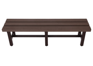 Alu Gartenbank wetterfest WPC 150cm braun Outdoor