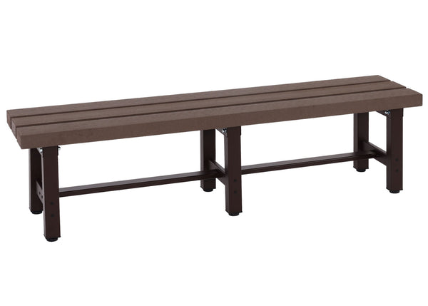Alu Gartenbank wetterfest WPC 150cm braun Outdoor