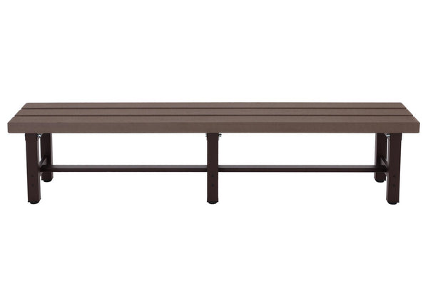 Alu Gartenbank wetterfest WPC 180cm braun Outdoor