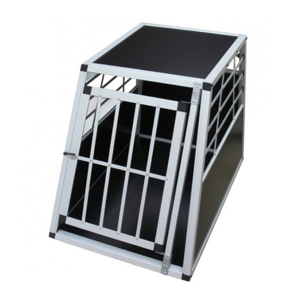 Boîte de transport XXL en aluminium pour chien, noire