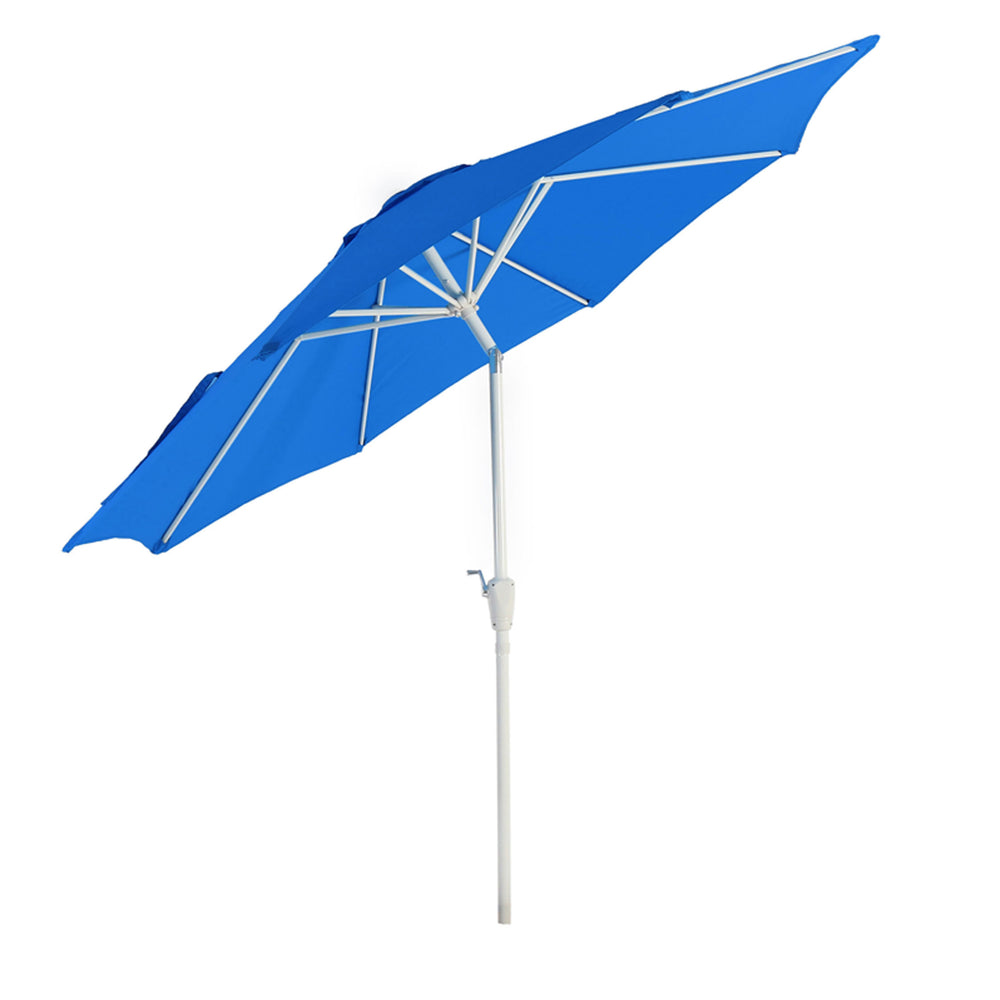 Alu Sonnenschirm Gartenschirm N18 270cm, neigbar, rostfrei blau