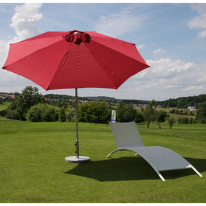 Alu Sonnenschirm Gartenschirm N18 270cm, neigbar, rostfrei rot