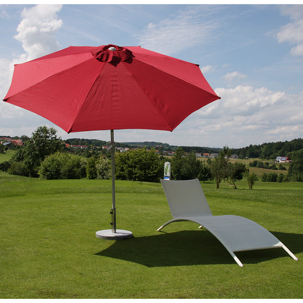 Alu Sonnenschirm Gartenschirm N18 270cm, neigbar, rostfrei rot