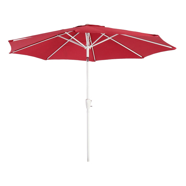 Alu Sonnenschirm Gartenschirm N18 270cm, neigbar, rostfrei rot