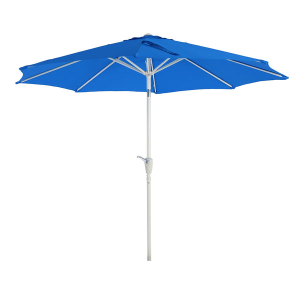 Alu Sonnenschirm Gartenschirm N19 300cm, neigbar, rostfrei blau
