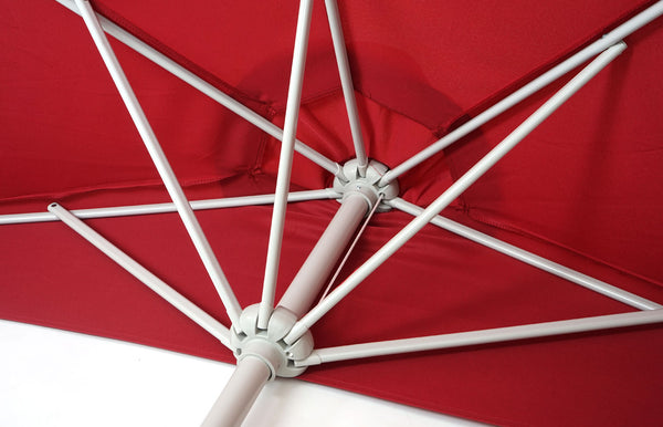 Alu-Sonnenschirm halbrund Parla 270cm bordeaux