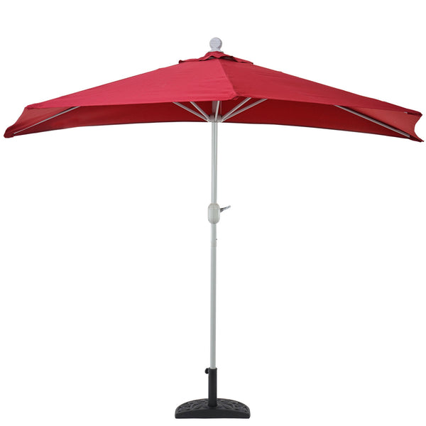 Alu-Sonnenschirm halbrund Parla 270cm bordeaux mit Ständer