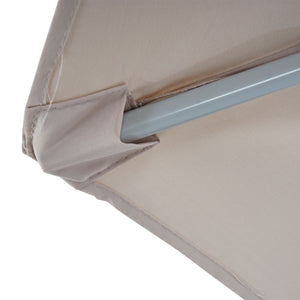 Alu-Sonnenschirm halbrund Parla ~ 270cm creme mit Ständer
