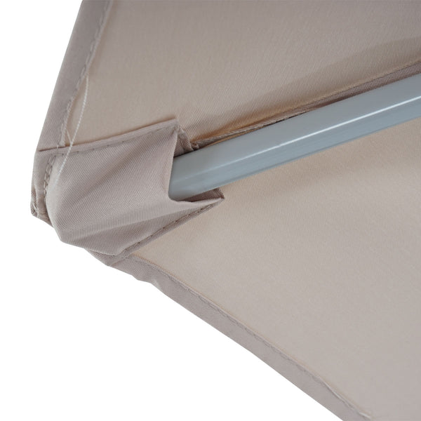 Alu-Sonnenschirm halbrund Parla ~ 270cm creme mit Ständer