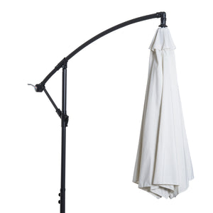 Ampelschirm Sonnenschirm D:300cm mit Handkurbel creme
