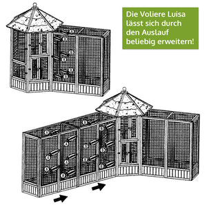 Anbau für Vogelvoliere Luise