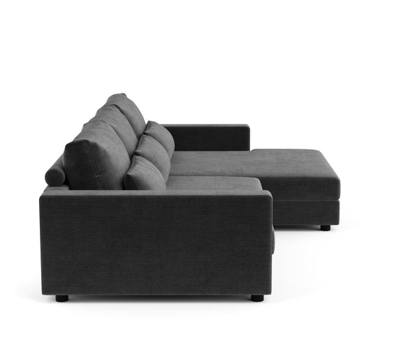 Ecksofa NAEL rechts anthrazit