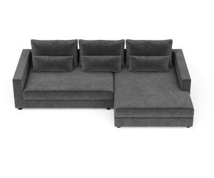 Ecksofa NAEL rechts anthrazit