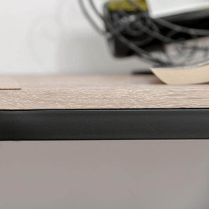 Bartisch mit 2 Stühlen, 3-teiliges Tischset, Barstuhl, Barhocker, MDF, Natur, Schwarz
