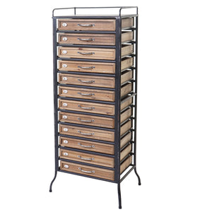 Apotheker-Schrank HWC Kommode Holz massiv 129x55x38cm