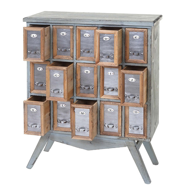 Apotheker-Schrank HWC Kommode Holz massiv 94x73x32cm