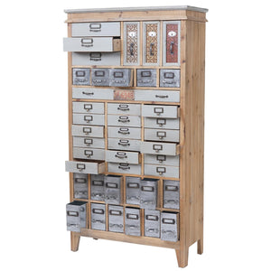 Apotheker-Schrank Kommode Holz massiv 152x81x34cm