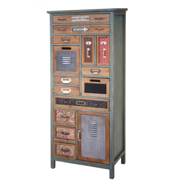 Apotheker-Schrank Kommode, Tanne Holz 138x57x32cm