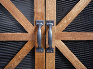 Apothekerschrank Holz & Metall 128x60x33cm Industrial Schrank