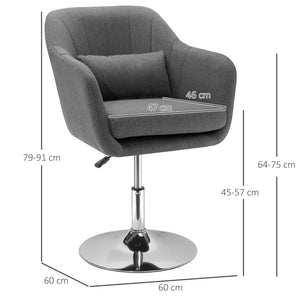Work stool, swivel stool, office chair, dark grey